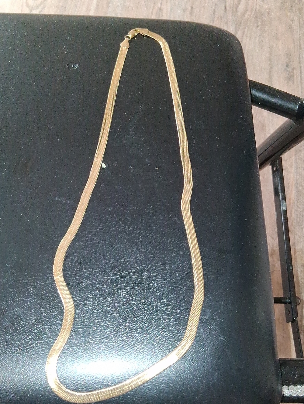 14 K Pl Gold Herringbone Chain Necklace - Women Jewelry
